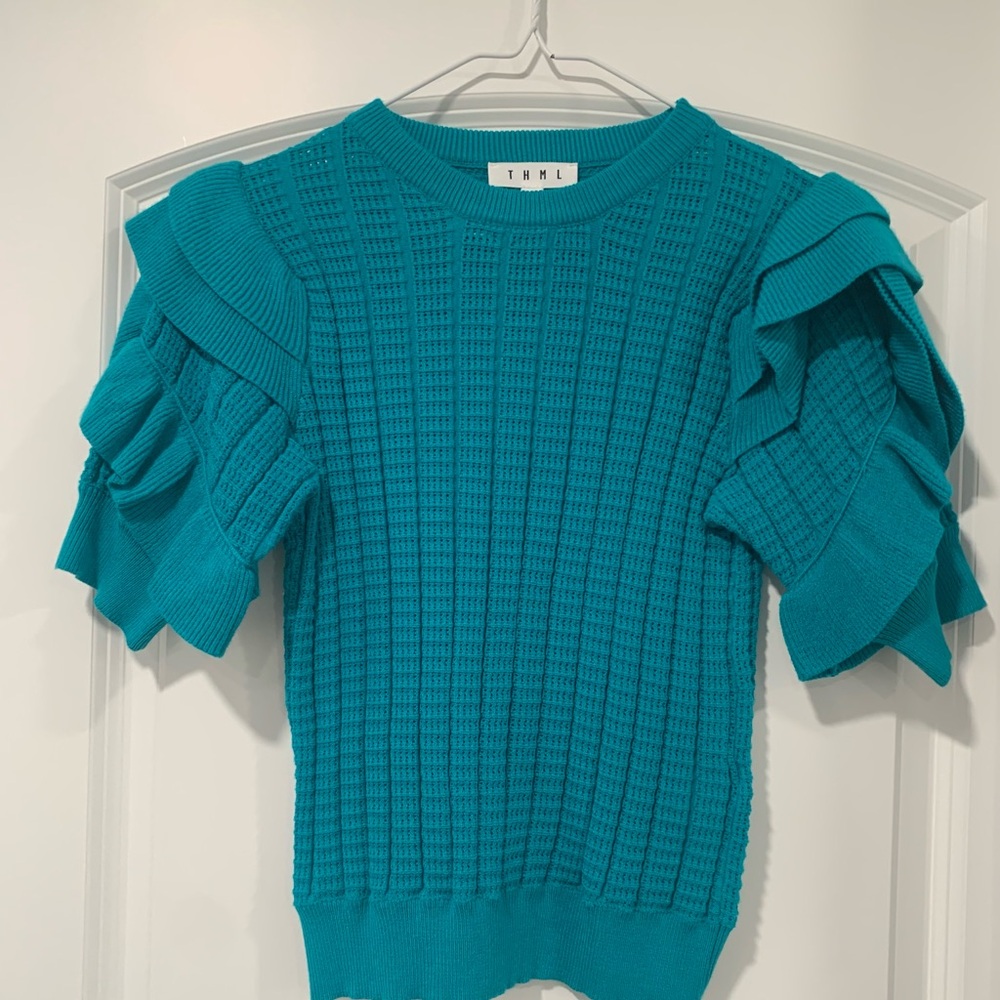 THML Teal Knit Sweater
